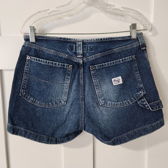 Y2k 90s Low Rise Shorts Silver Women's size 30 Jeans Shorts  Festival - Picture 2 of 6